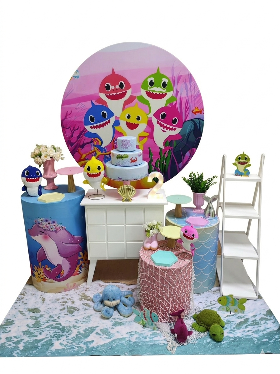 Baby Shark Menina Capa 2 Kit Ouro  