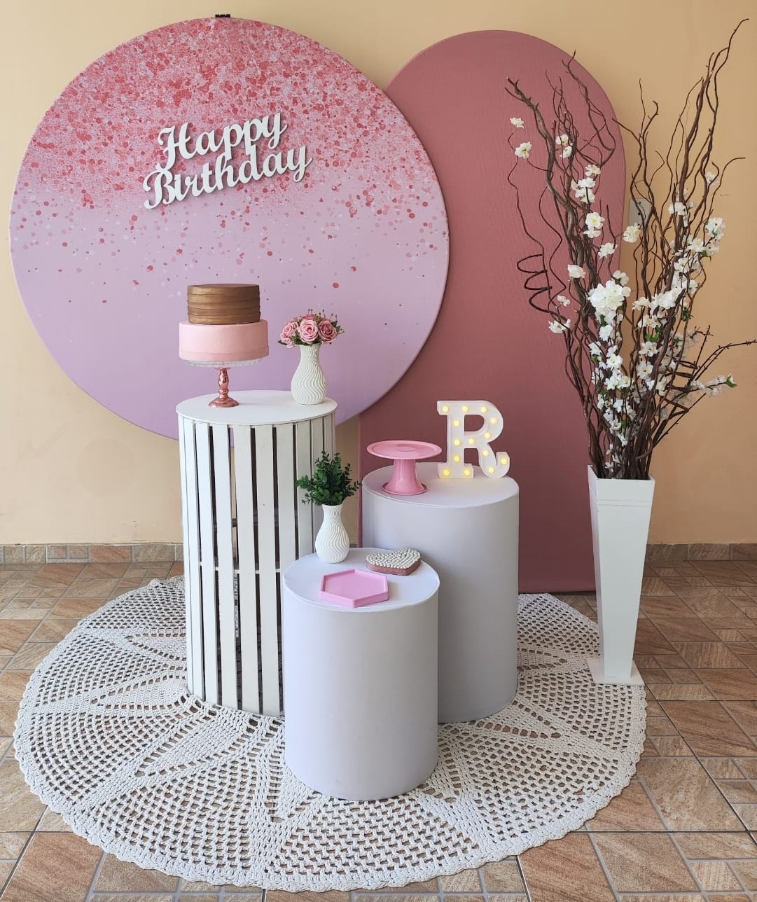 Rosa com glitter Rose Kit Platino