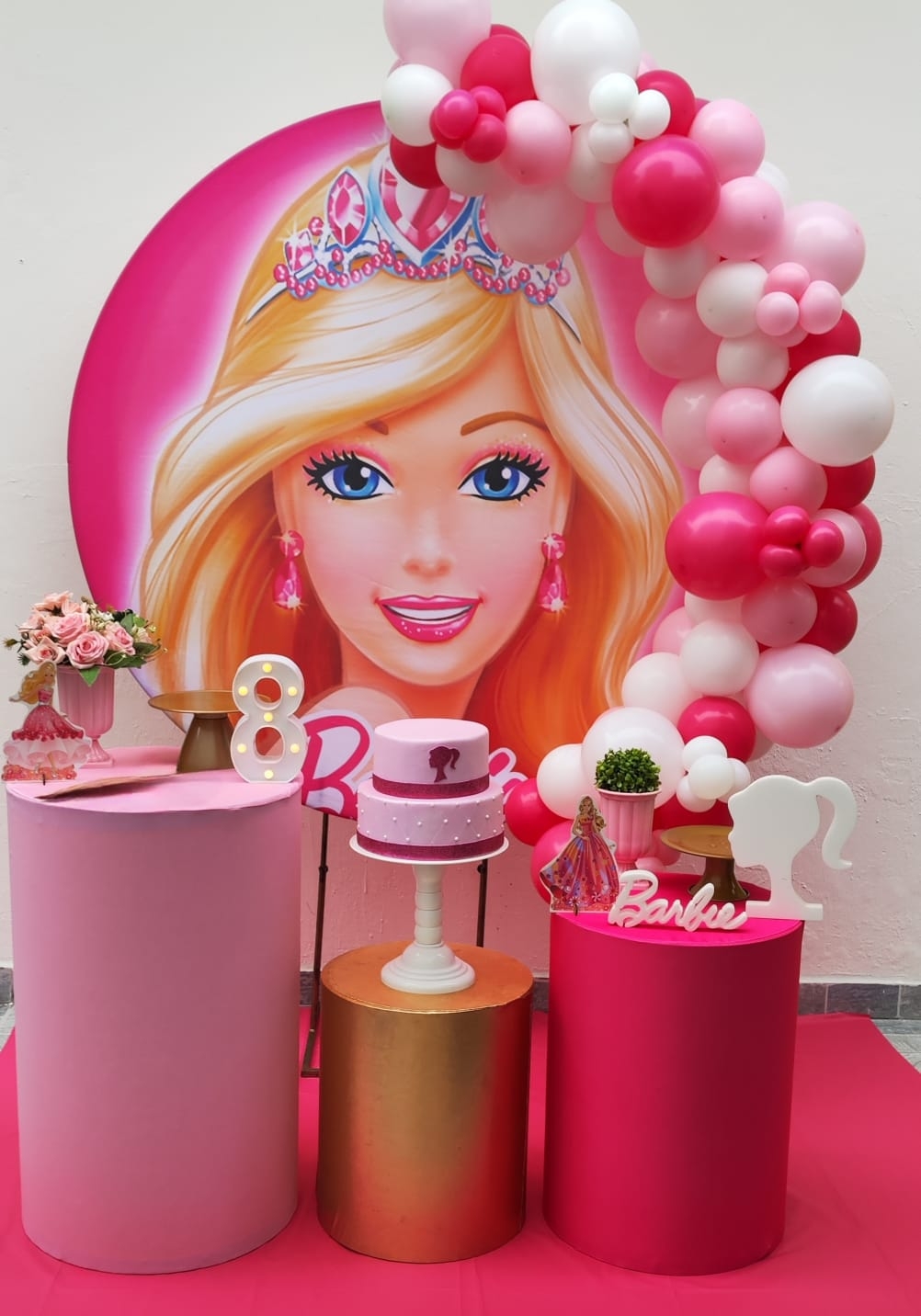 Barbie Kit Prata com bexigas