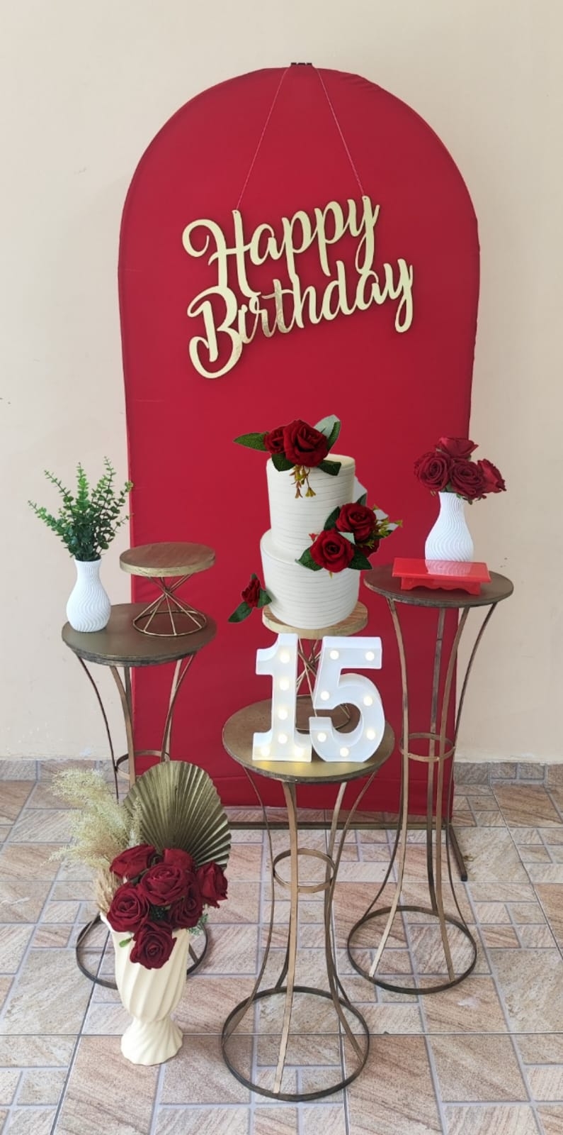 Aniversário Vermelho Kit Ouro 