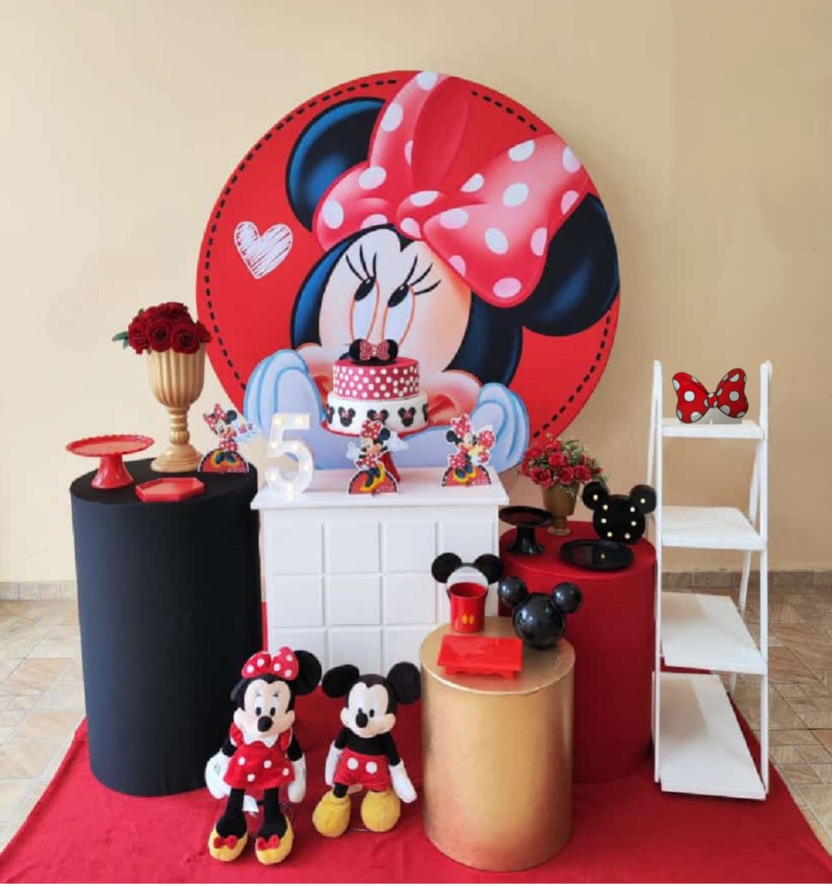 Minnie Vermelha Kit Ouro
