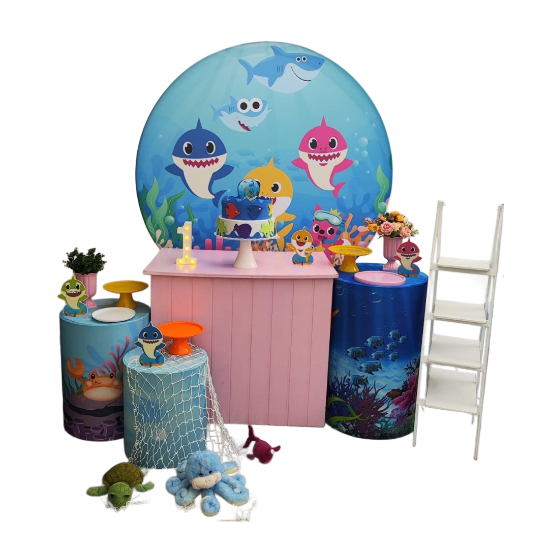 Baby Shark Menina Kit Ouro  