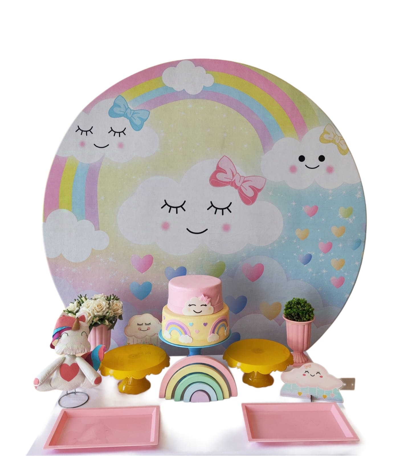 Chá de bebê Menina Chuva de Amor Kit Bronze