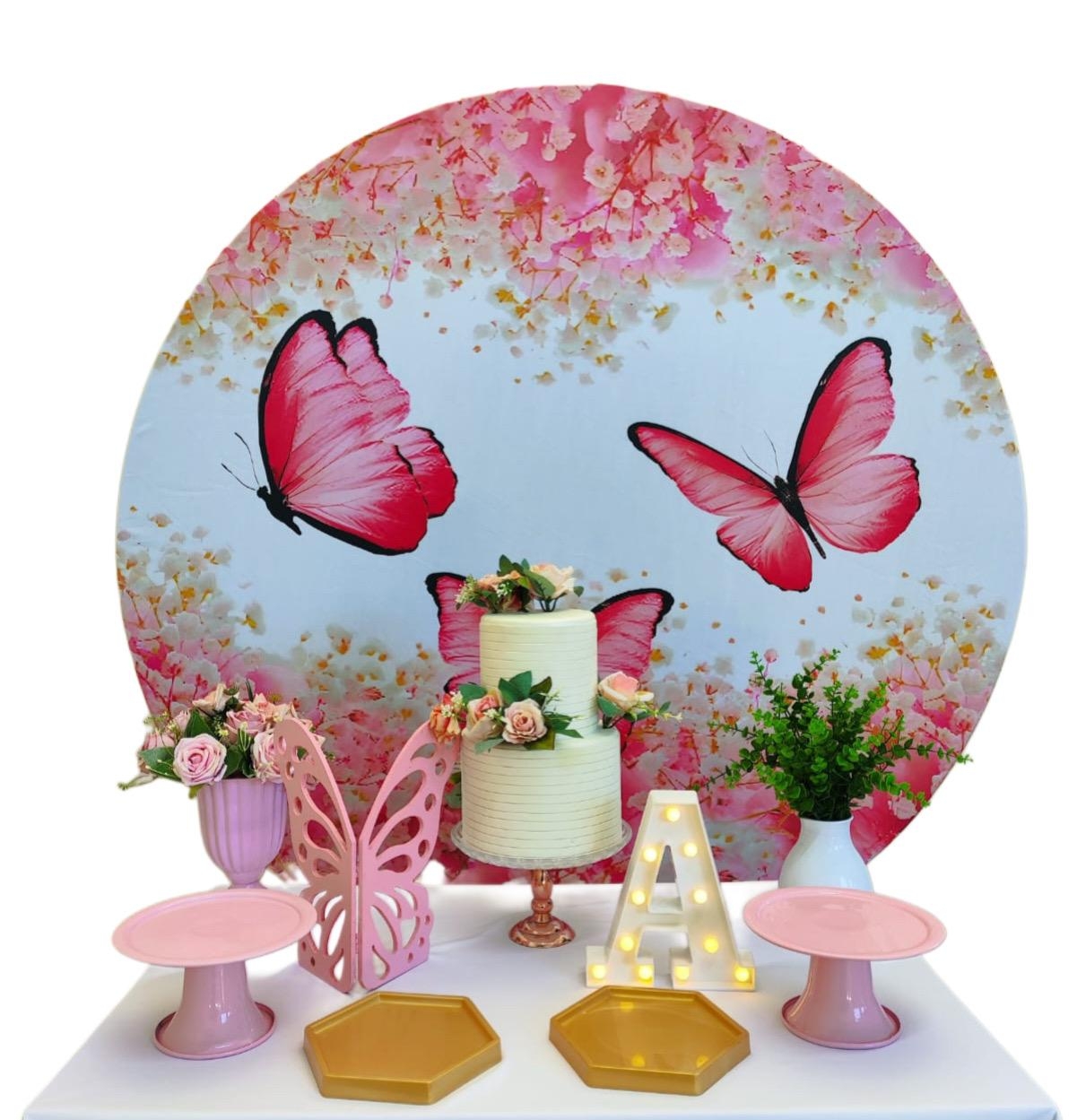 Borboleta Rosa Kit Bronze 