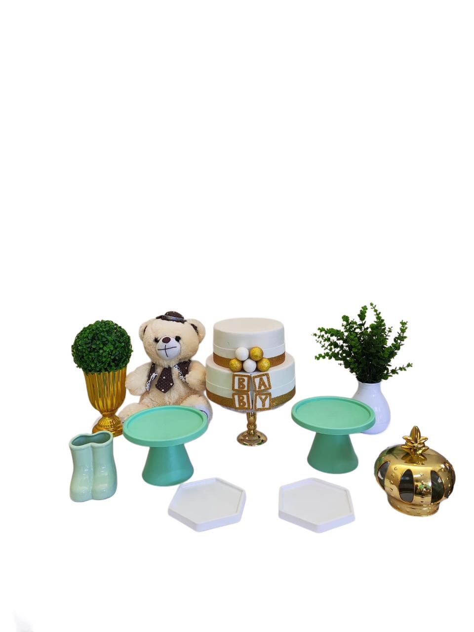 Chá de Bebê Verde Kit Cantinho