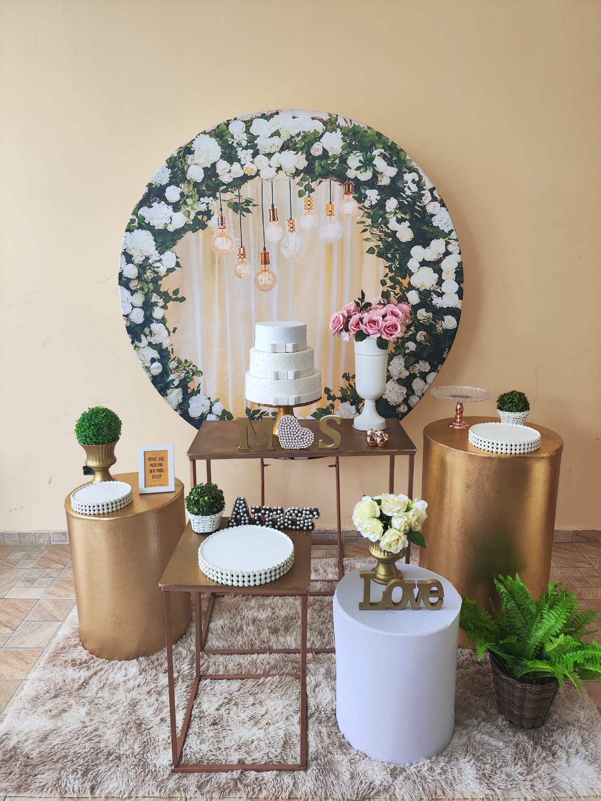 Casamento e Noivado Floral Verde e Branco Kit