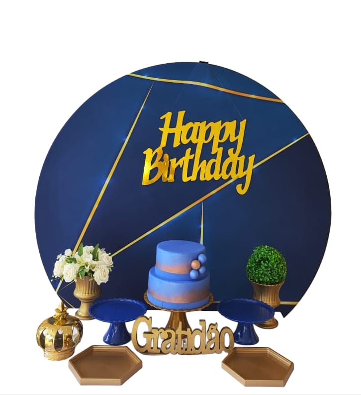 Azul Escuro com Dourado Kit Bronze I