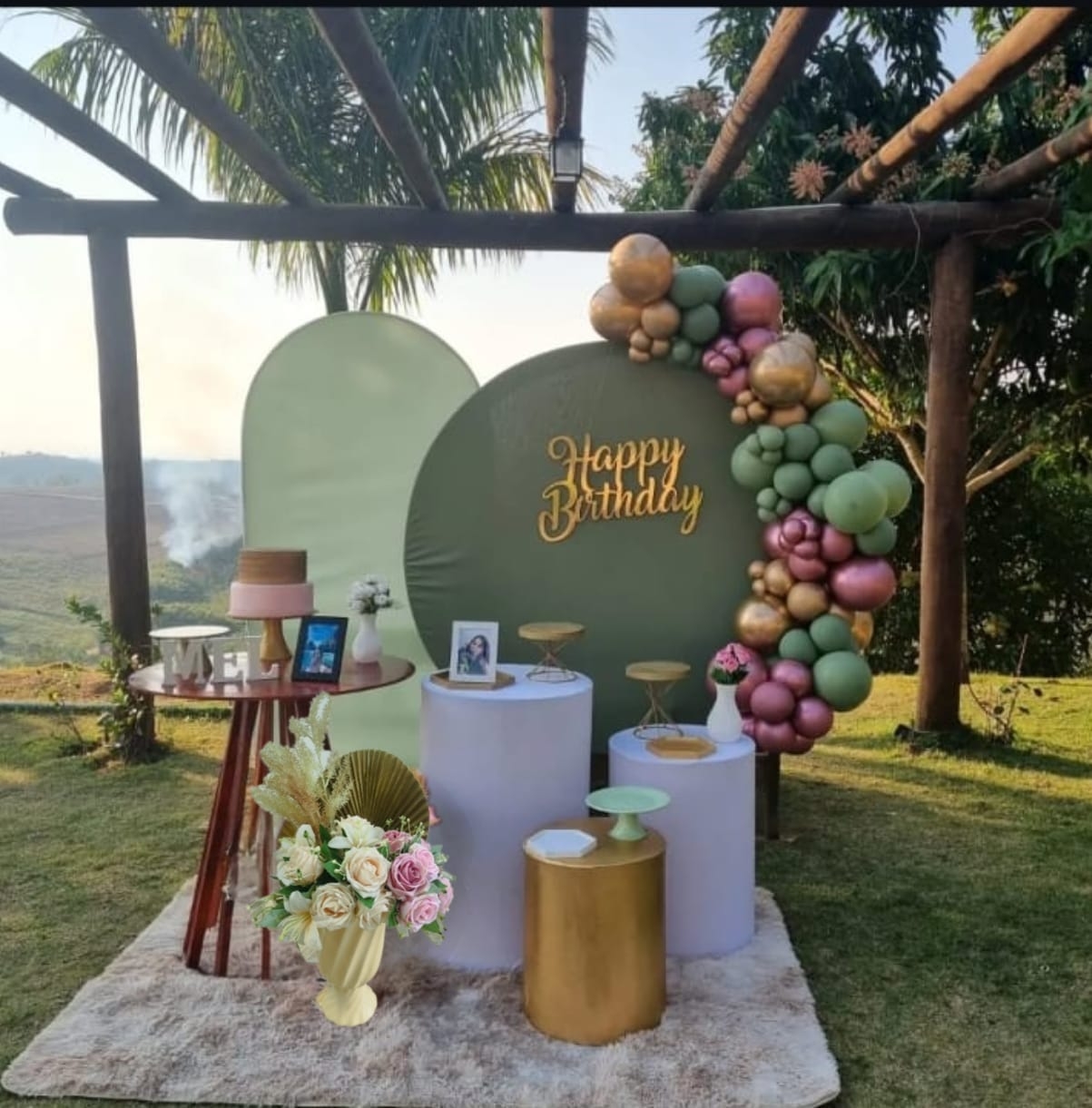 Aniversário Adulto Feminino Verde Eucalípto 