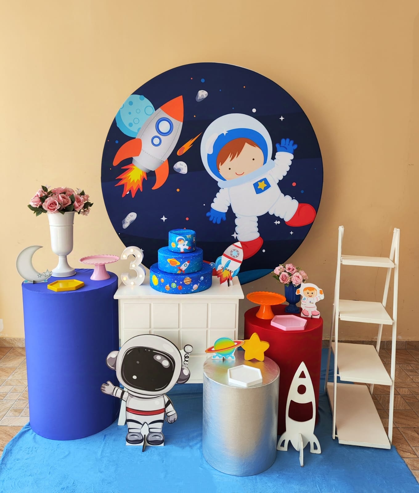 Astronauta menina Kit Ouro 