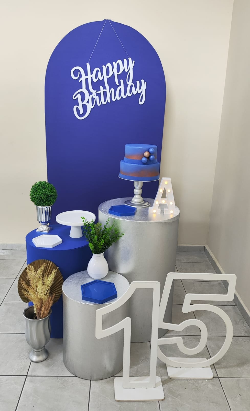 Azul Escuro com Prata Kit Bronze II