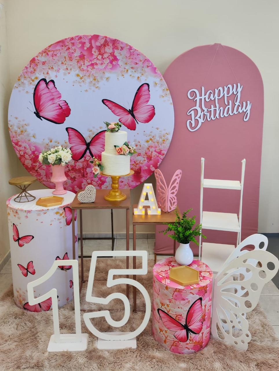 Borboleta Rosa Kit Diamante