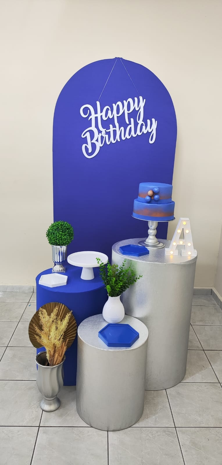 Azul Escuro com Prata Kit Bronze II