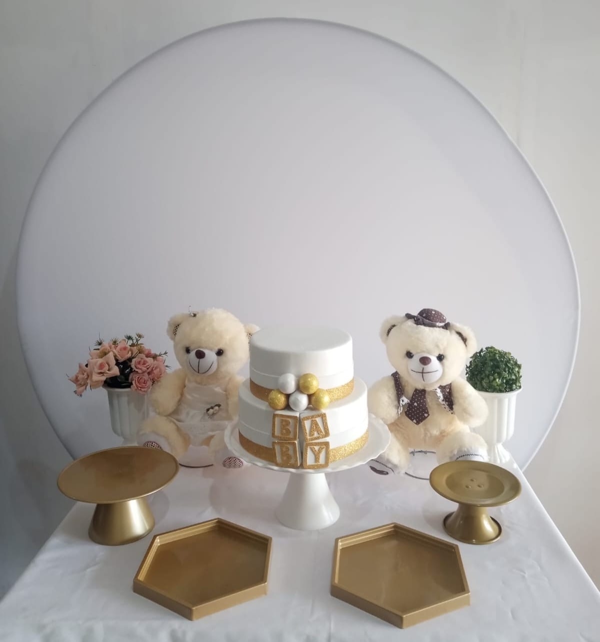 Chá Revelação Liso Kit Bronze