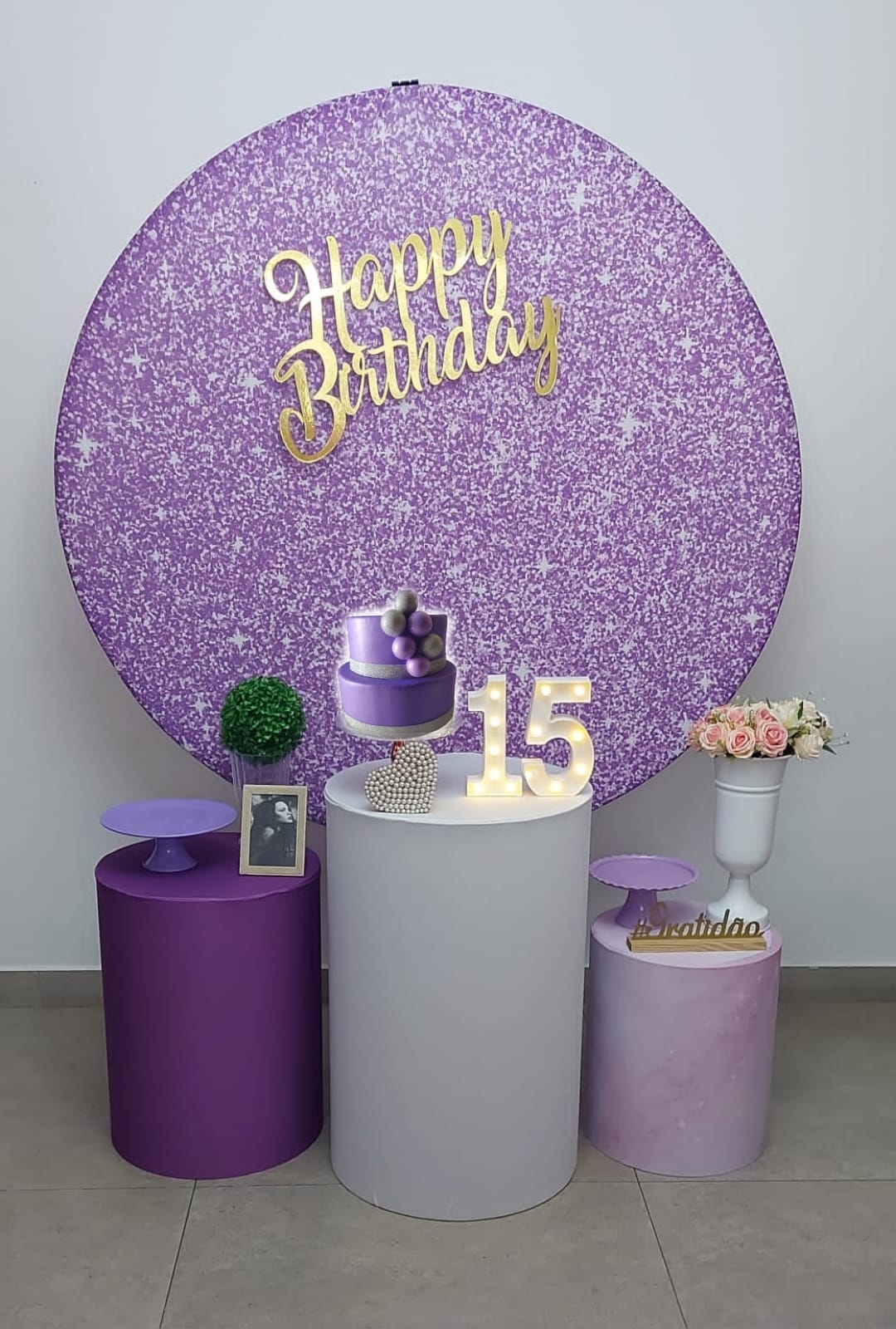 Glitter lilas Kit Prata 