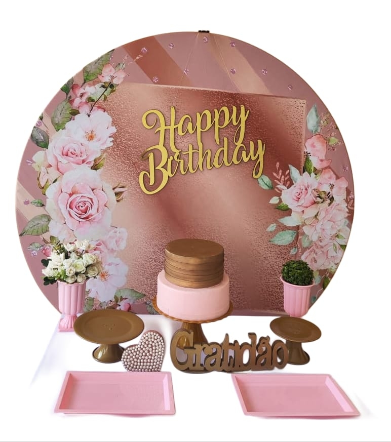 Rose com Flores Kit Bronze II