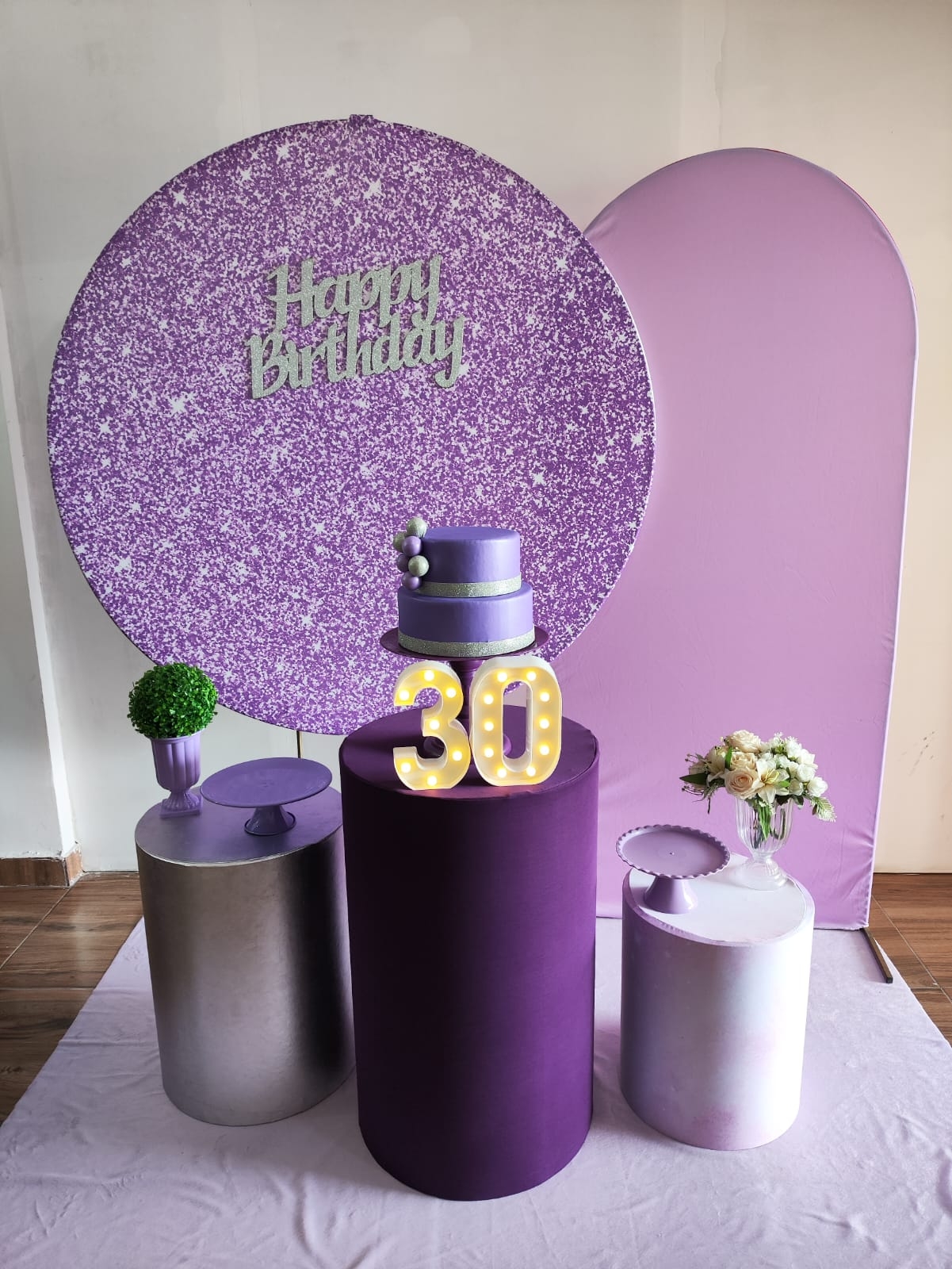 Glitter lilas Kit Prata