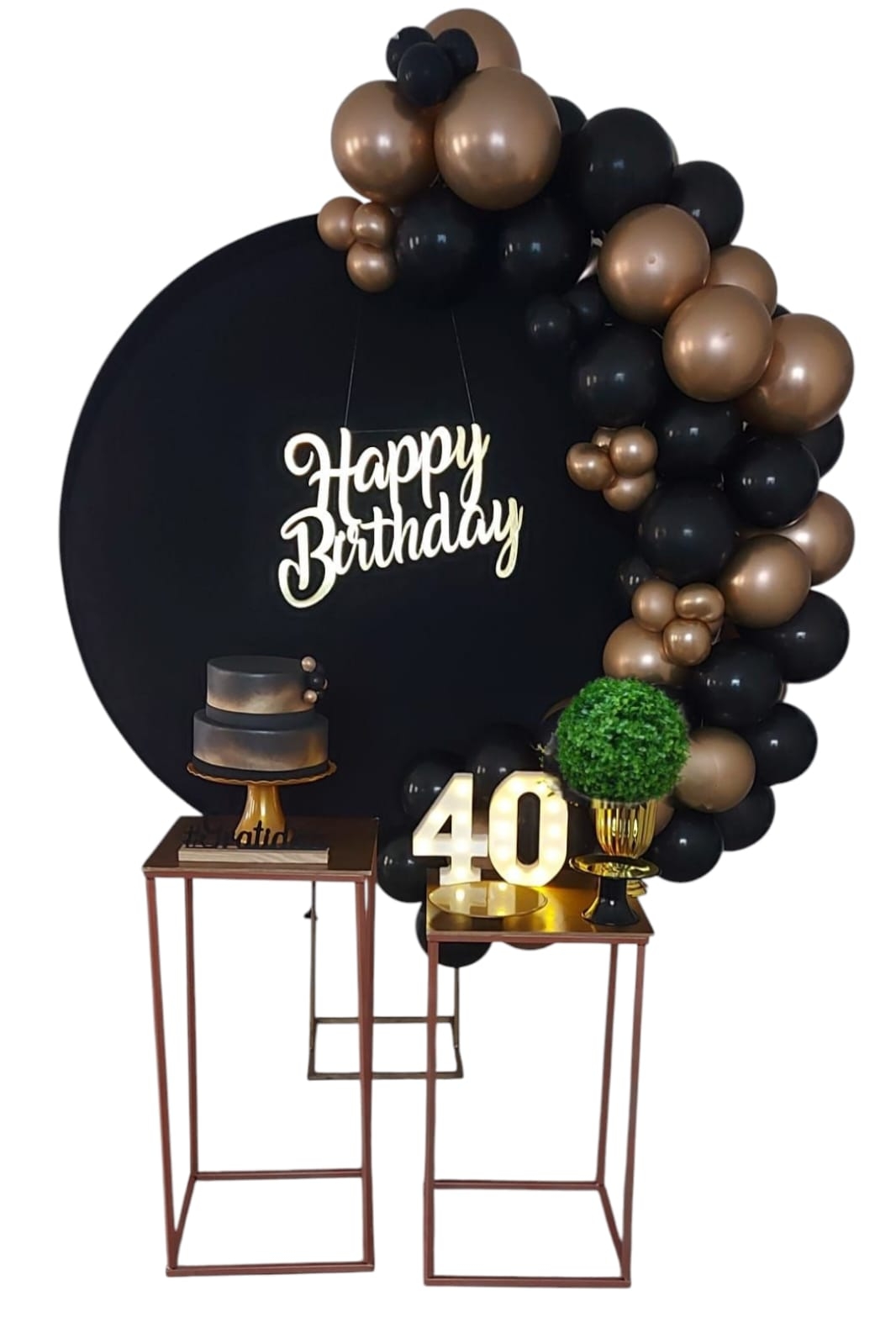 Preto com Dourado Masculino Kit Ouro