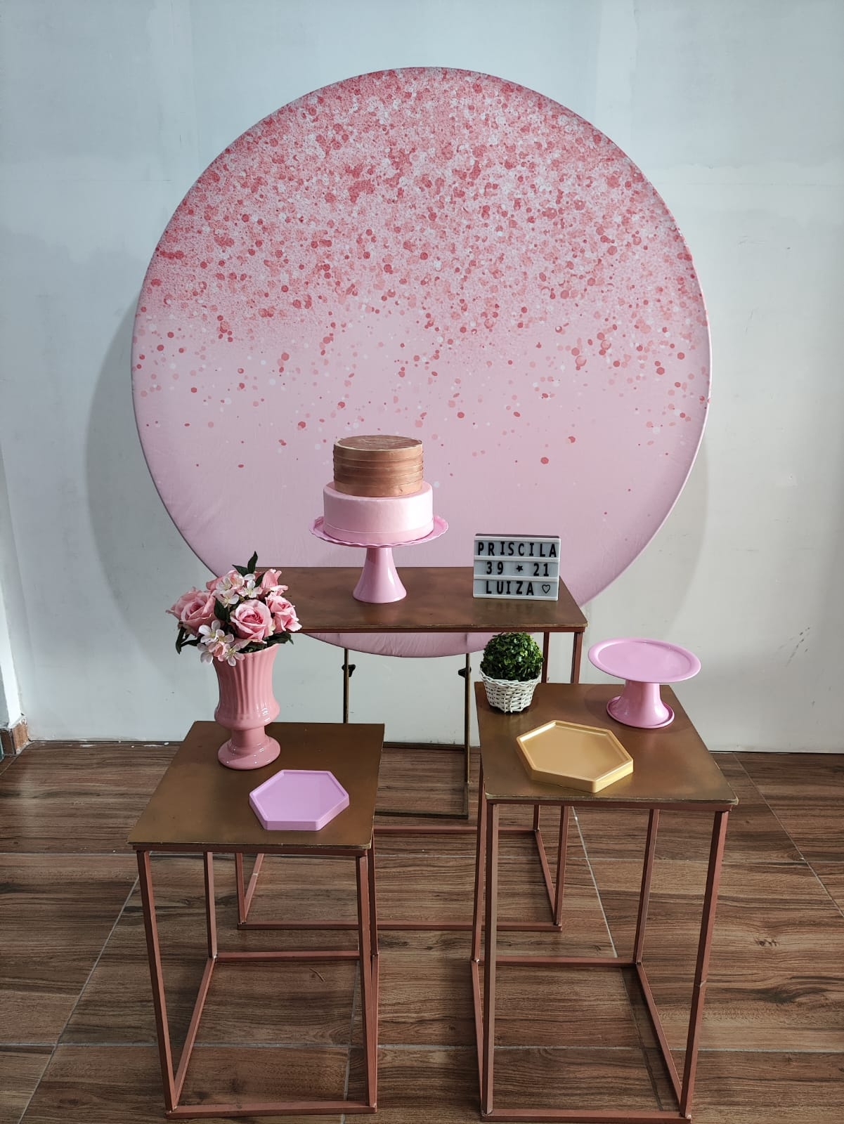 Rosa com glitter Rose Kit Ouro