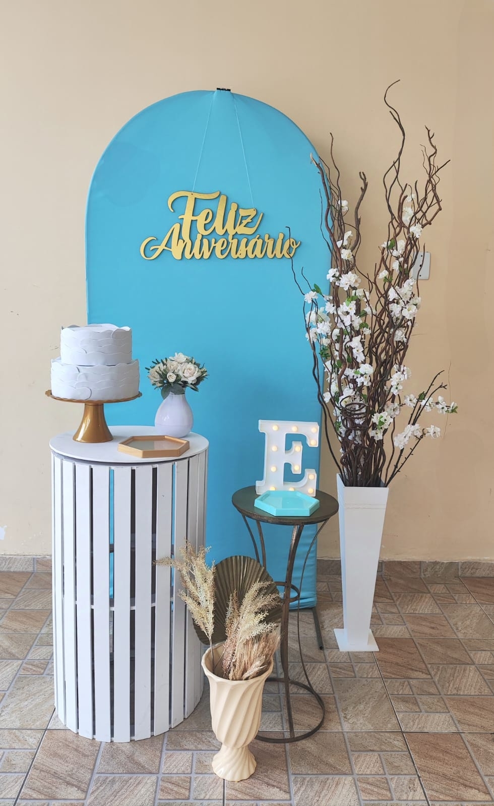 Azul Claro / Tiffany com Branco Feminino Kit 