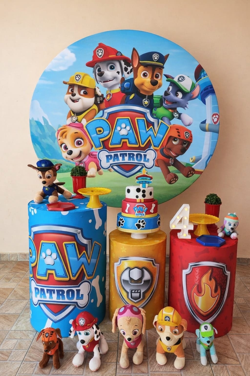 Patrulha Canina Menino Kit Prata