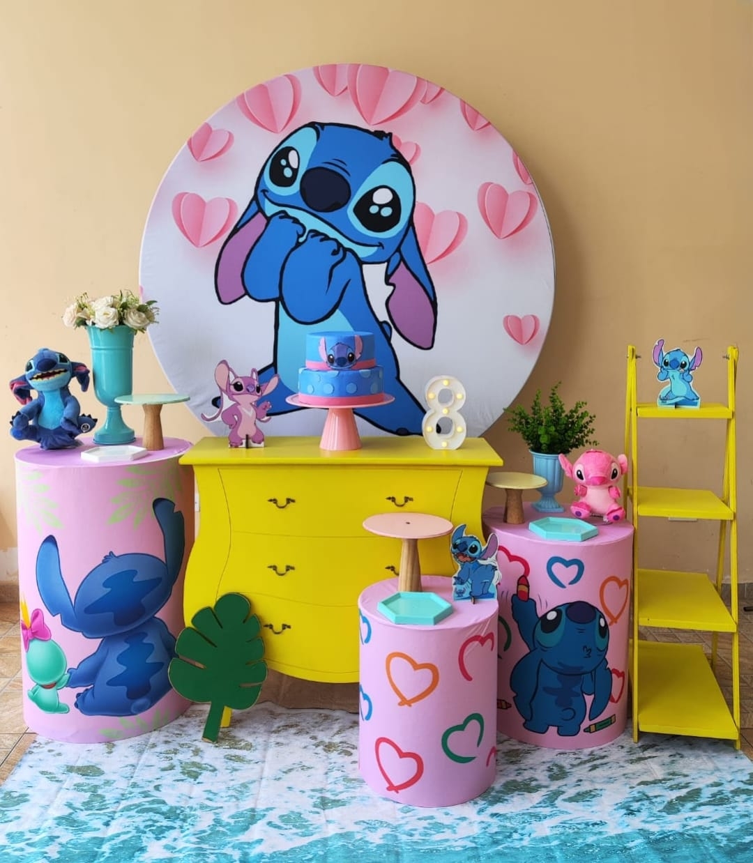 Stitch corações Kit Ouro