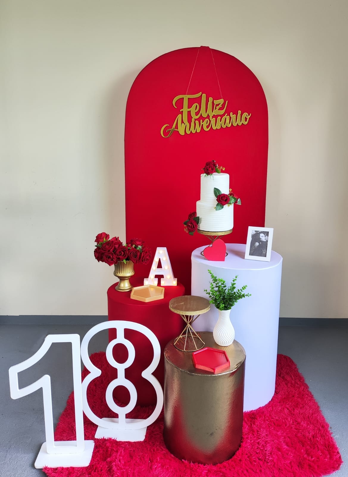 Aniversário Vermelho Kit Ouro