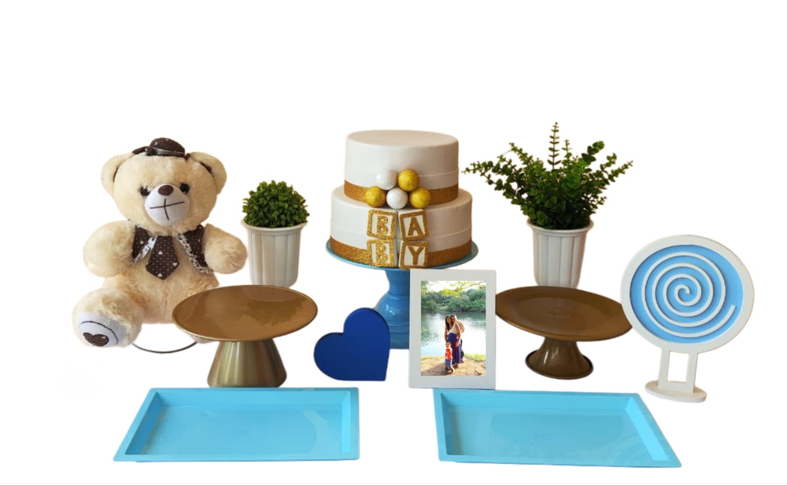 Chá de Bebê Menino Capa Azul Kit Cantinho