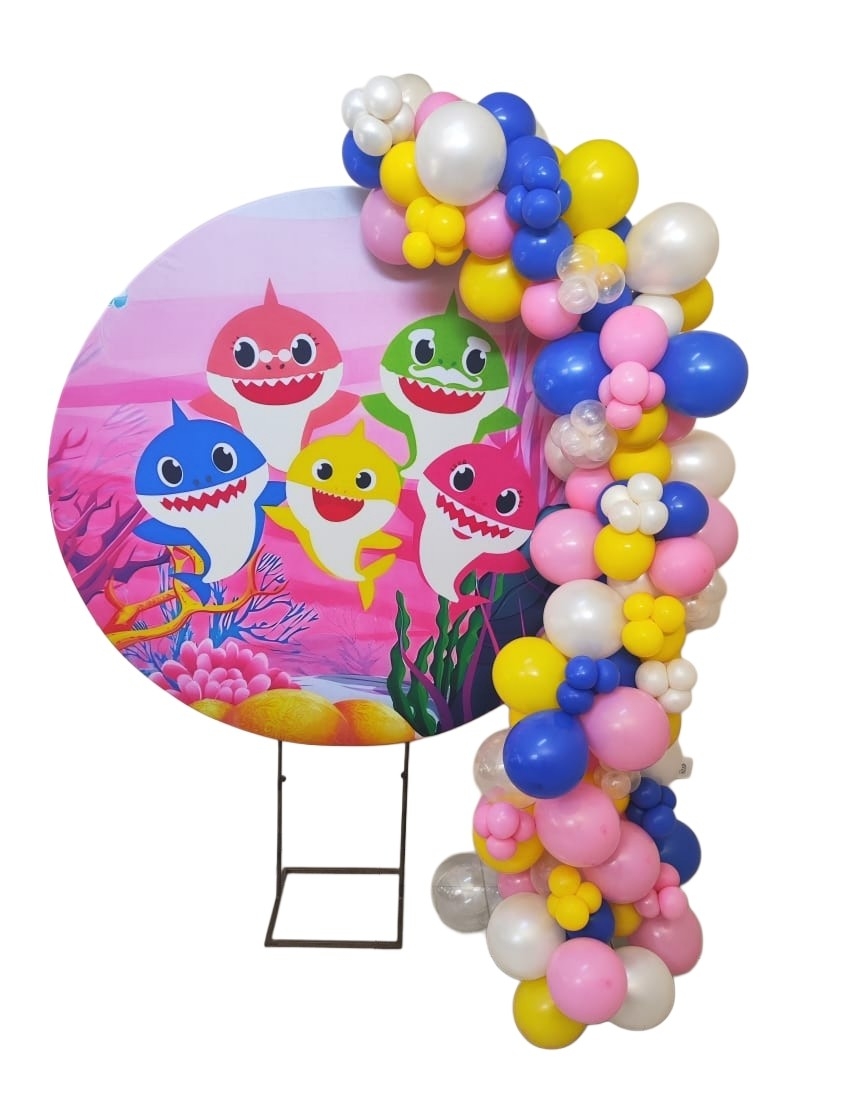 Baby Shark Menina Arco de Bexigas Tm G