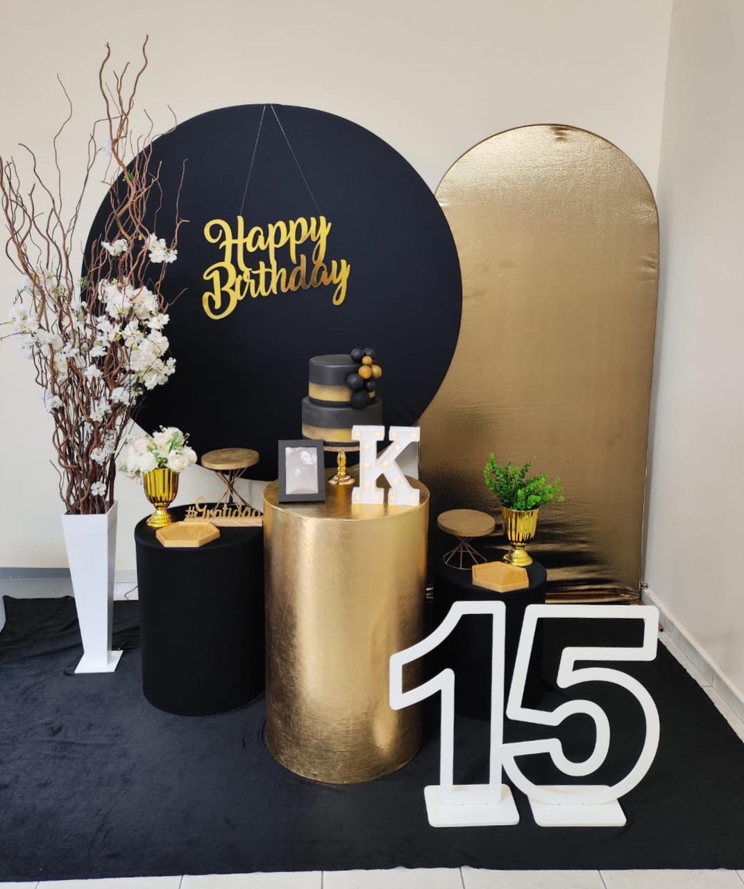 Preto com Dourado Feminino Kit Ouro II