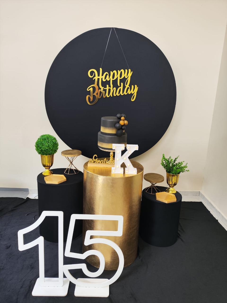 Preto com Dourado Masculino Kit Prata II