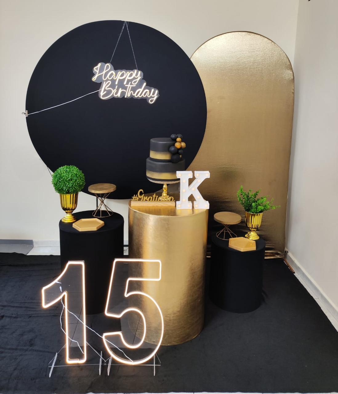 Preto com Dourado Masculino Kit Ouro II