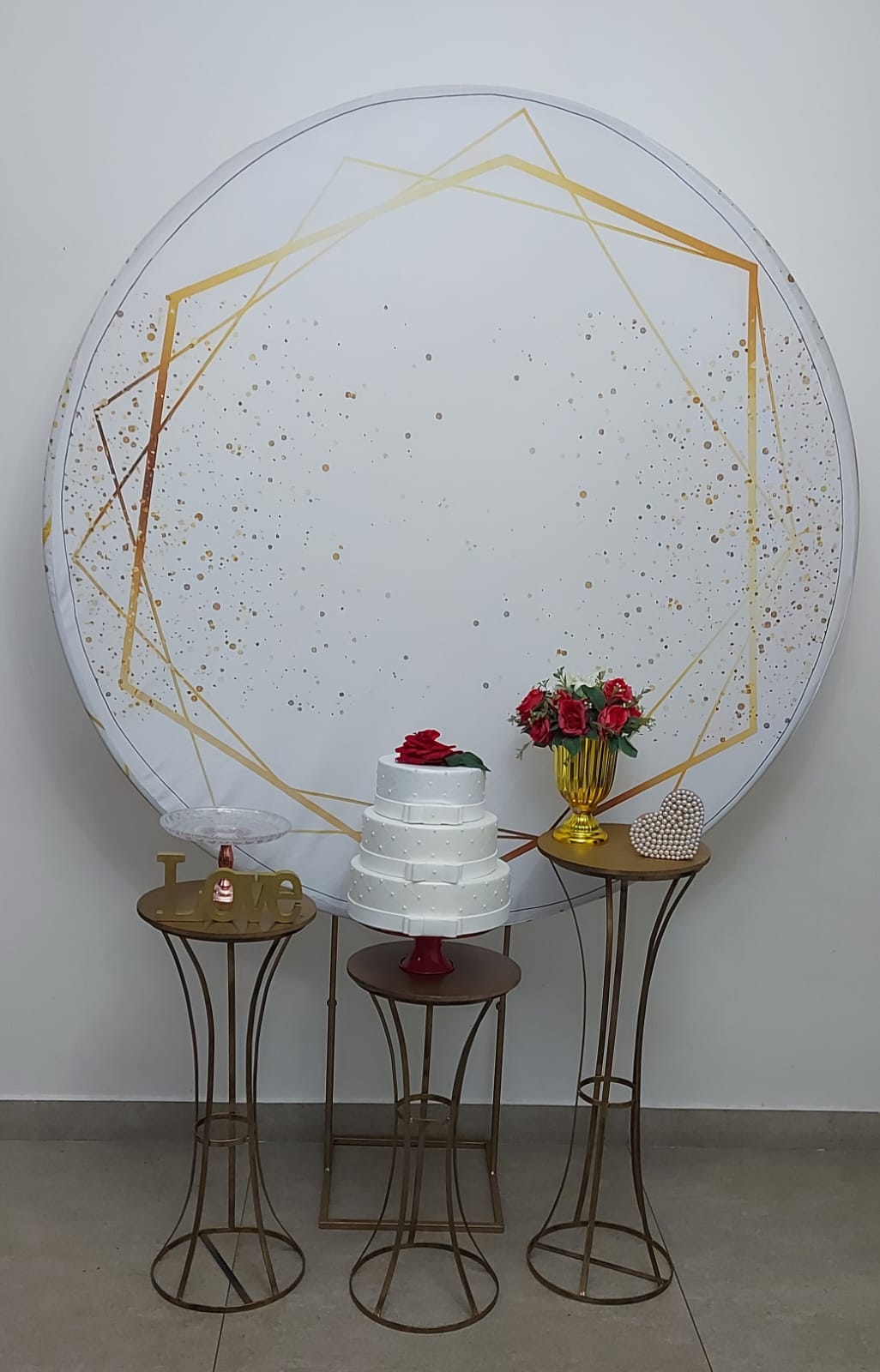 Casamento e Noivado Branco com Glitter e Dour