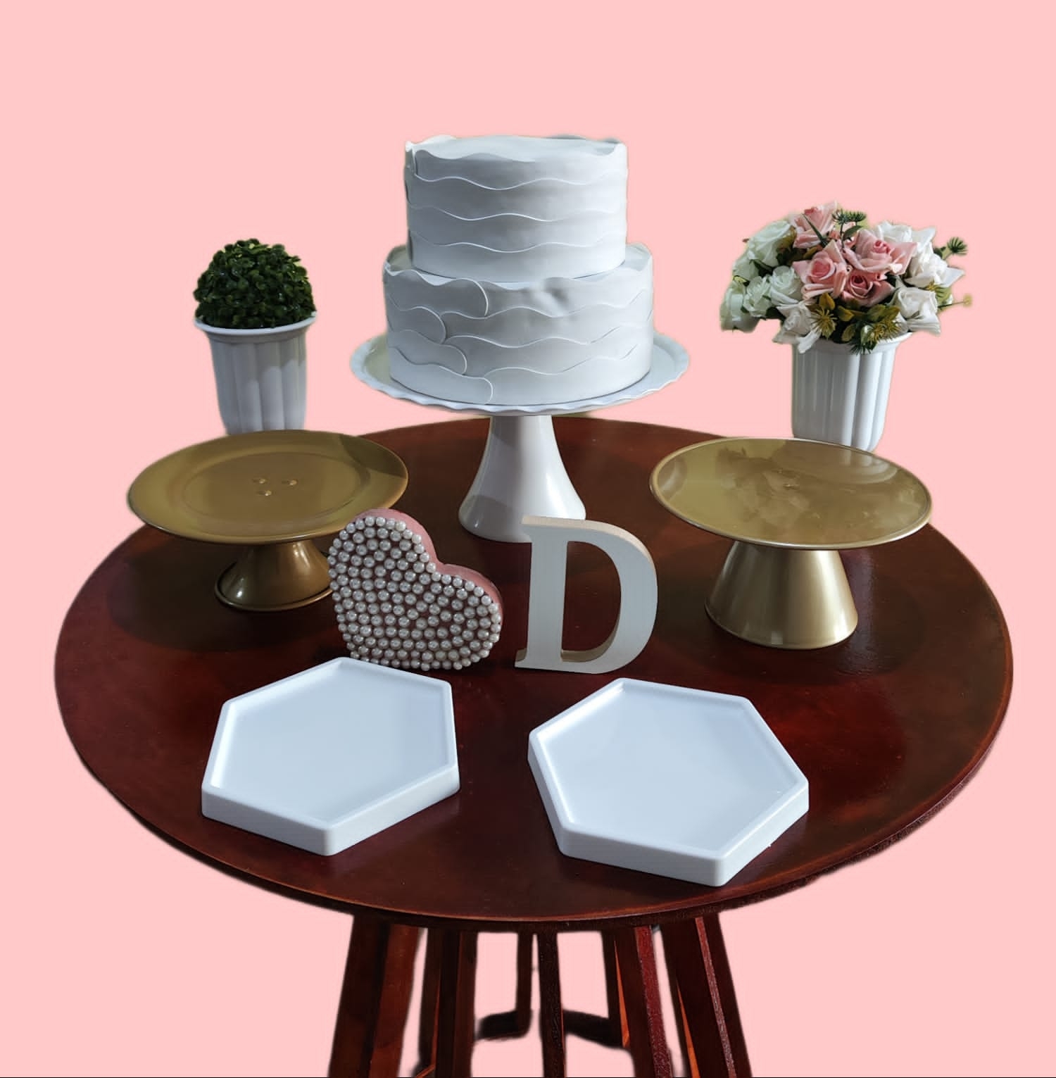 Branco com Dourado Kit Cantinho