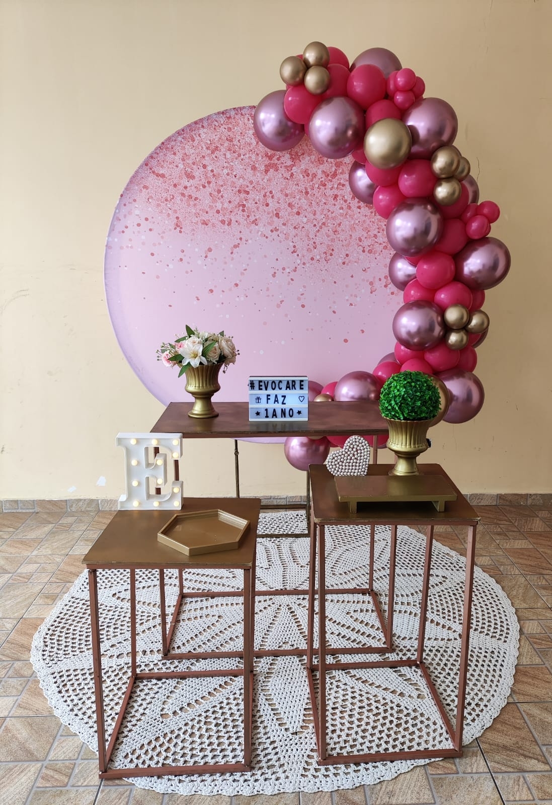 Rosa com glitter Rose Kit Ouro