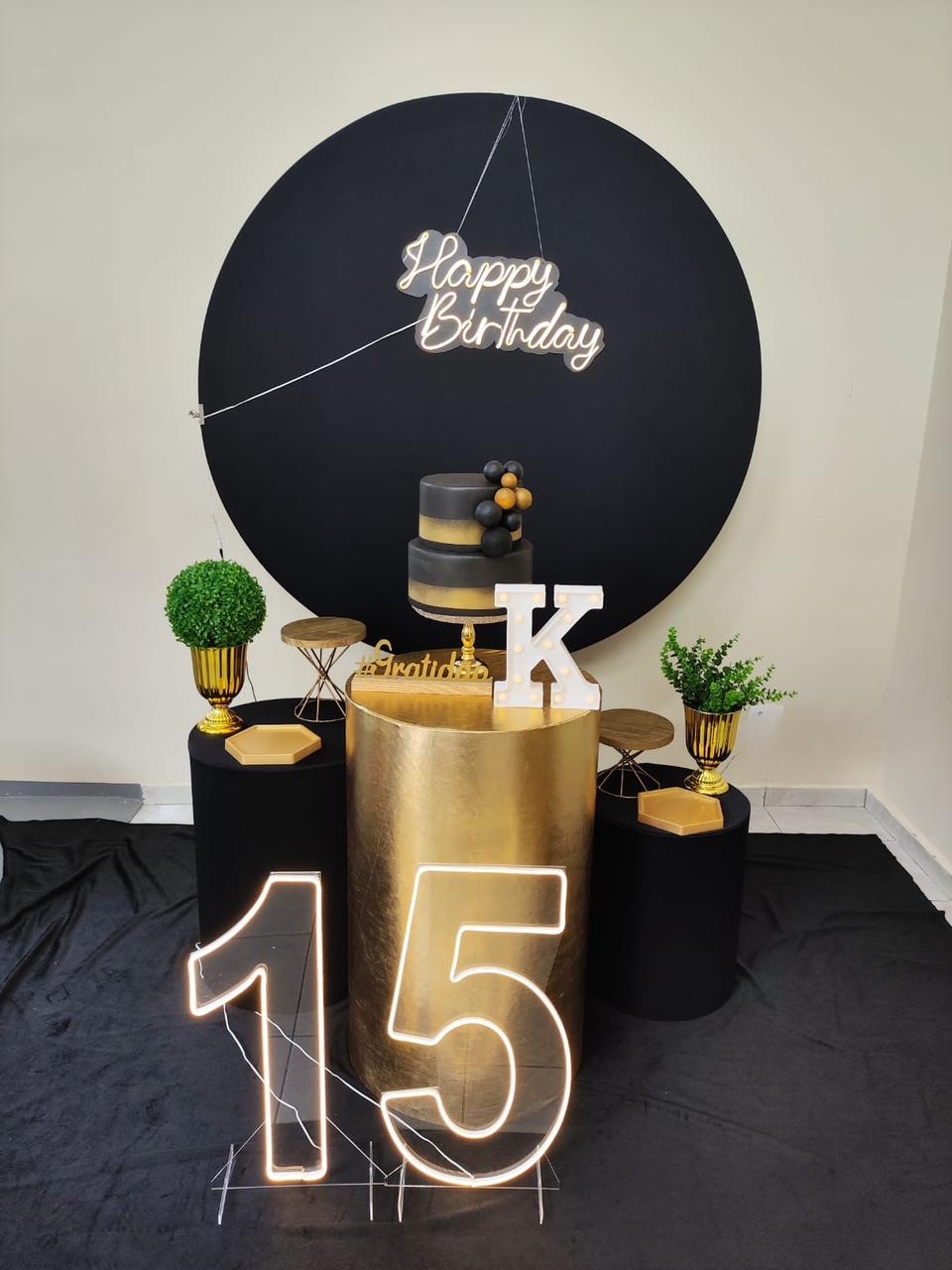 Preto com Dourado Masculino Kit Prata III