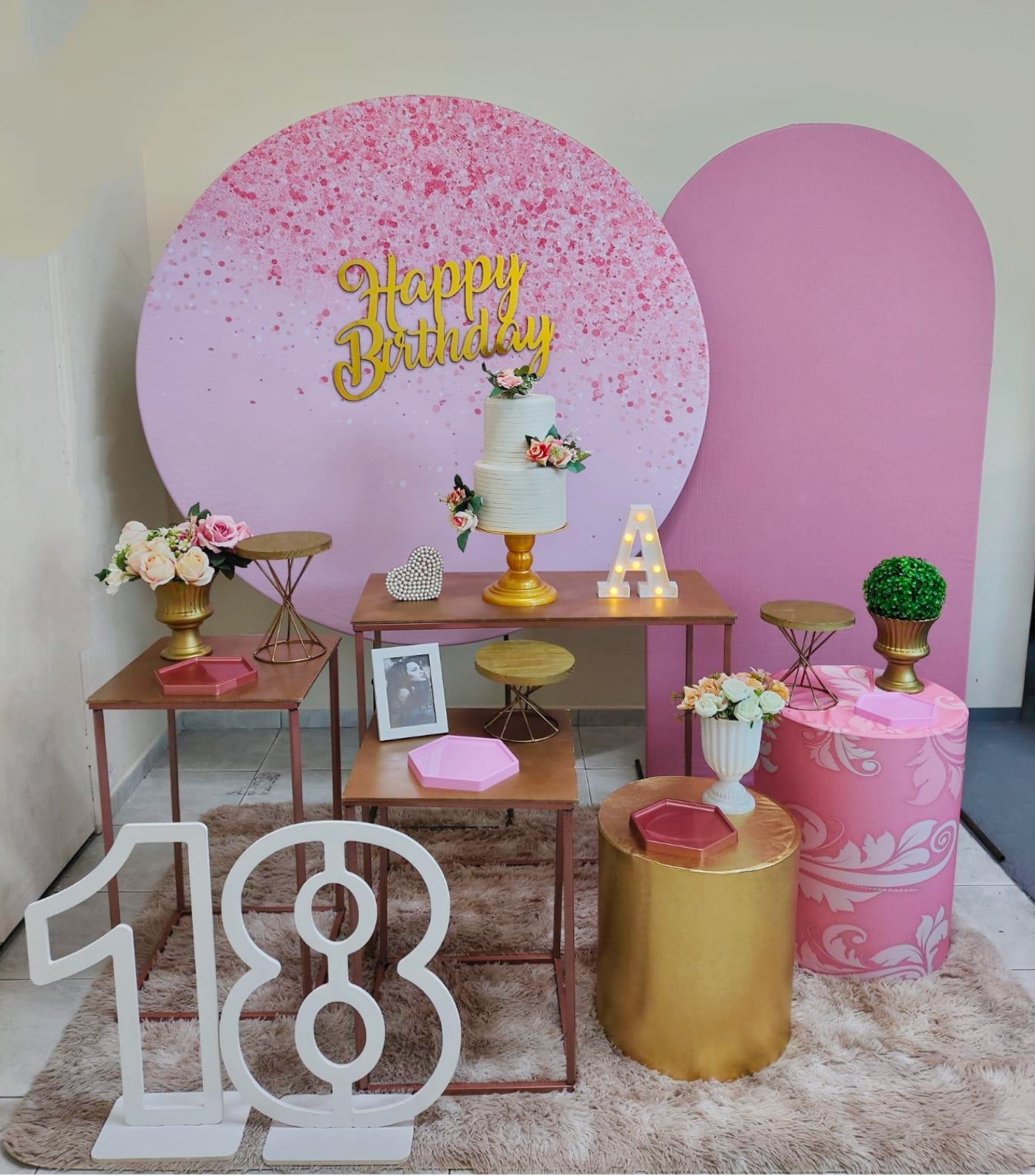 Rosa com glitter Rose Kit Platino