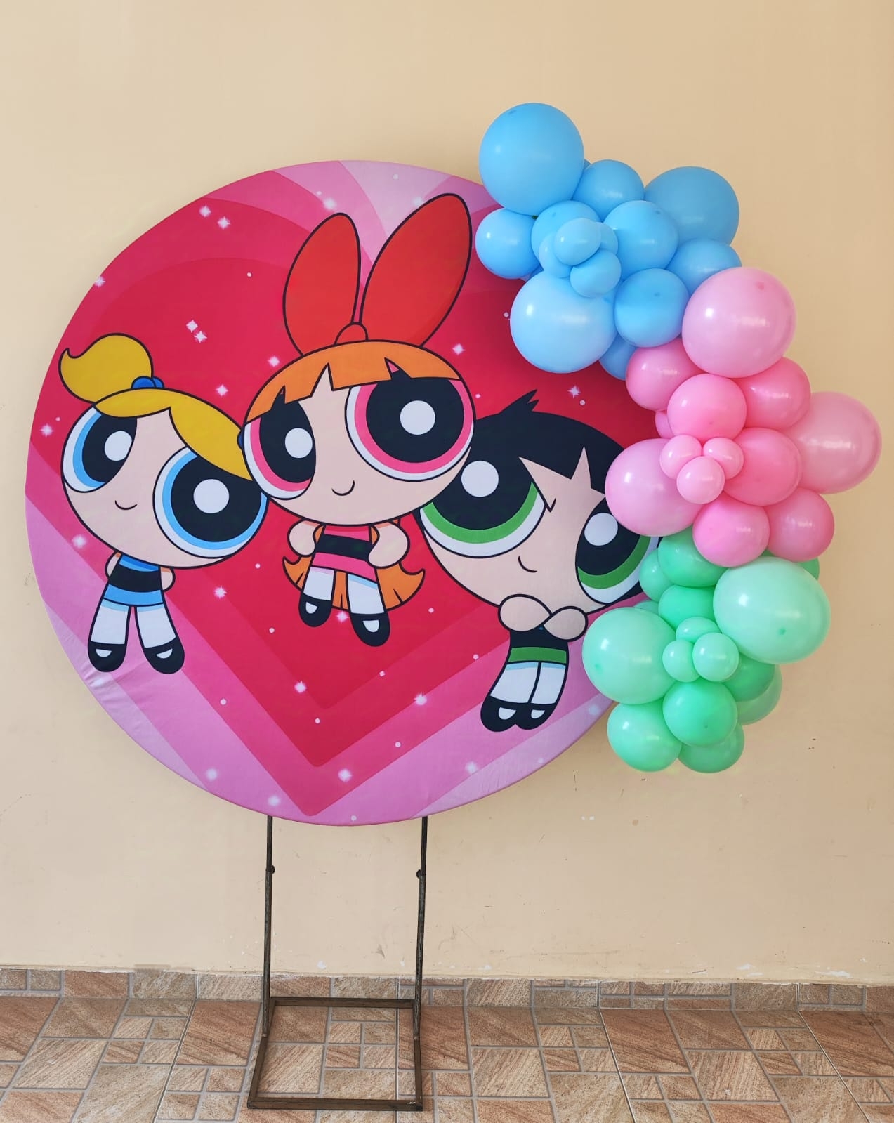 Meninas Super Poderosas Arco de Bexigas M