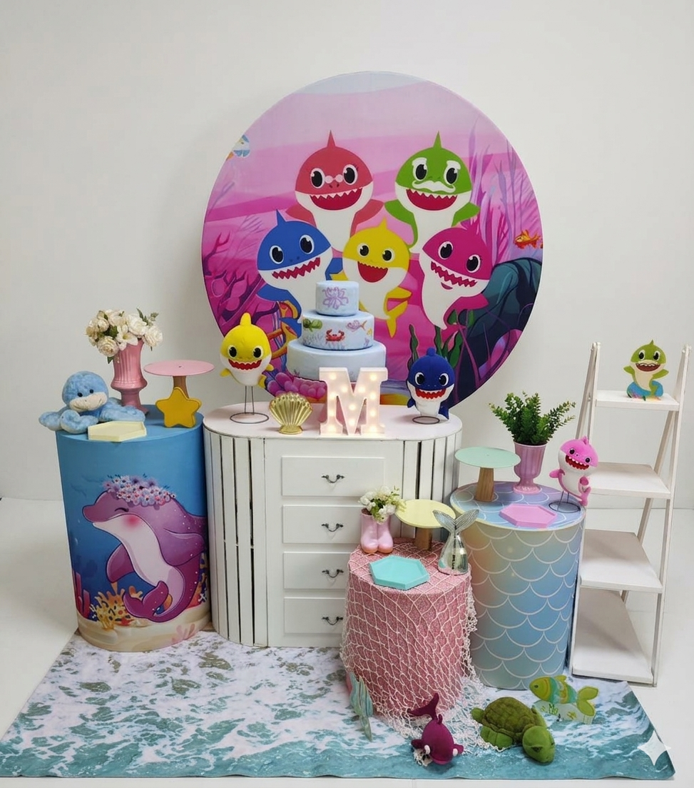 Baby Shark Menina Capa 2 Kit Ouro  