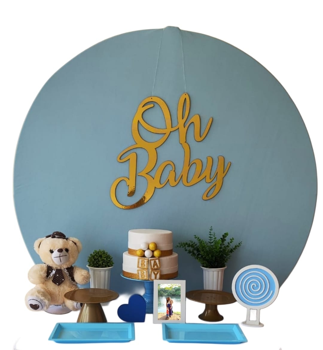 Chá de Bebê Menino Capa Azul Kit Bron