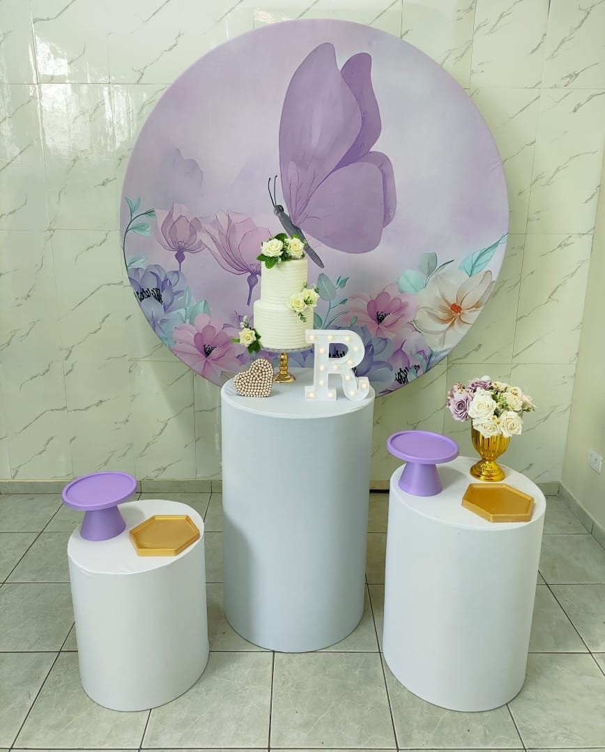 Borboleta Lilás Kit Prata III