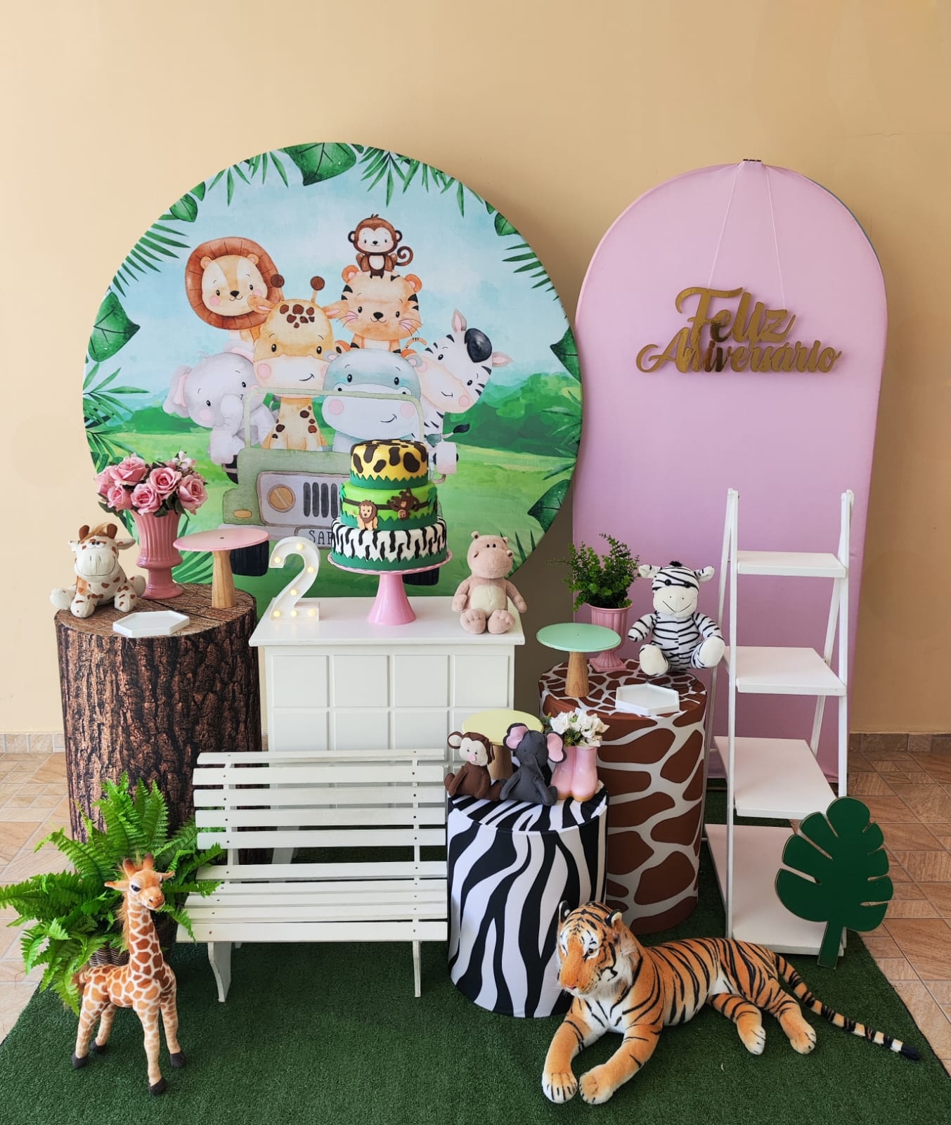 Safari Capa Verde Menina Kit Diamante 