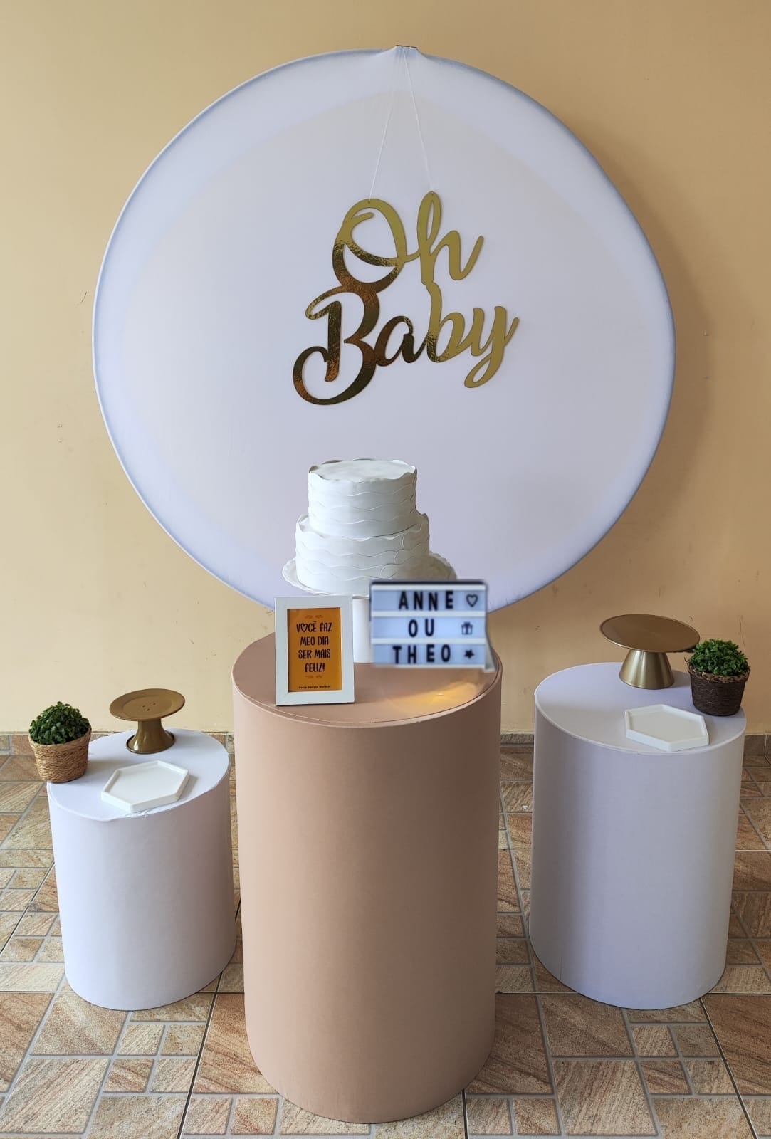 Chá Revelação Liso Kit Bronze