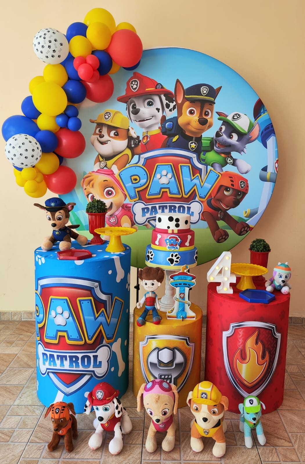 Patrulha Canina Menino Kit Prata