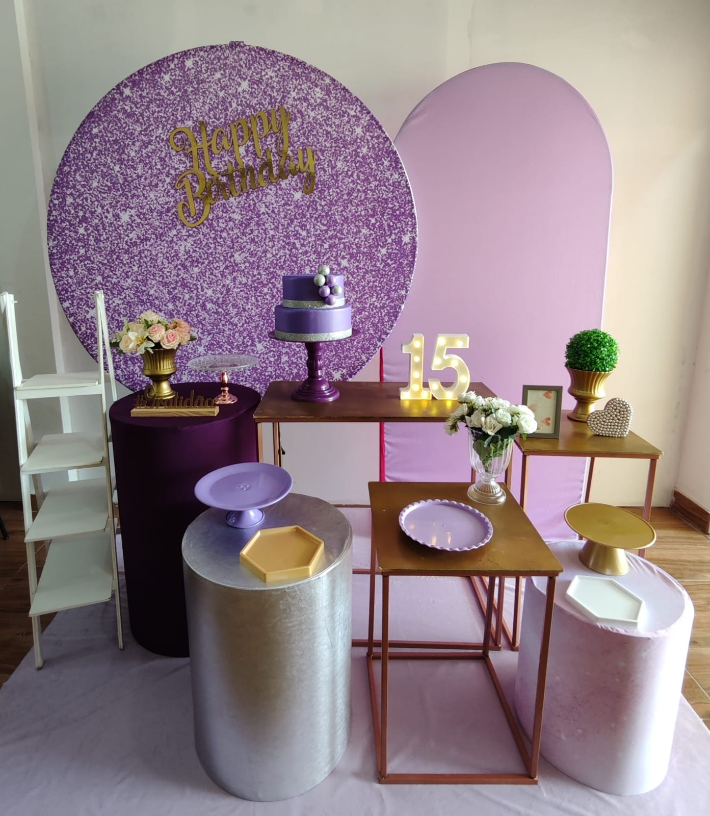 Glitter lilas Kit Platino