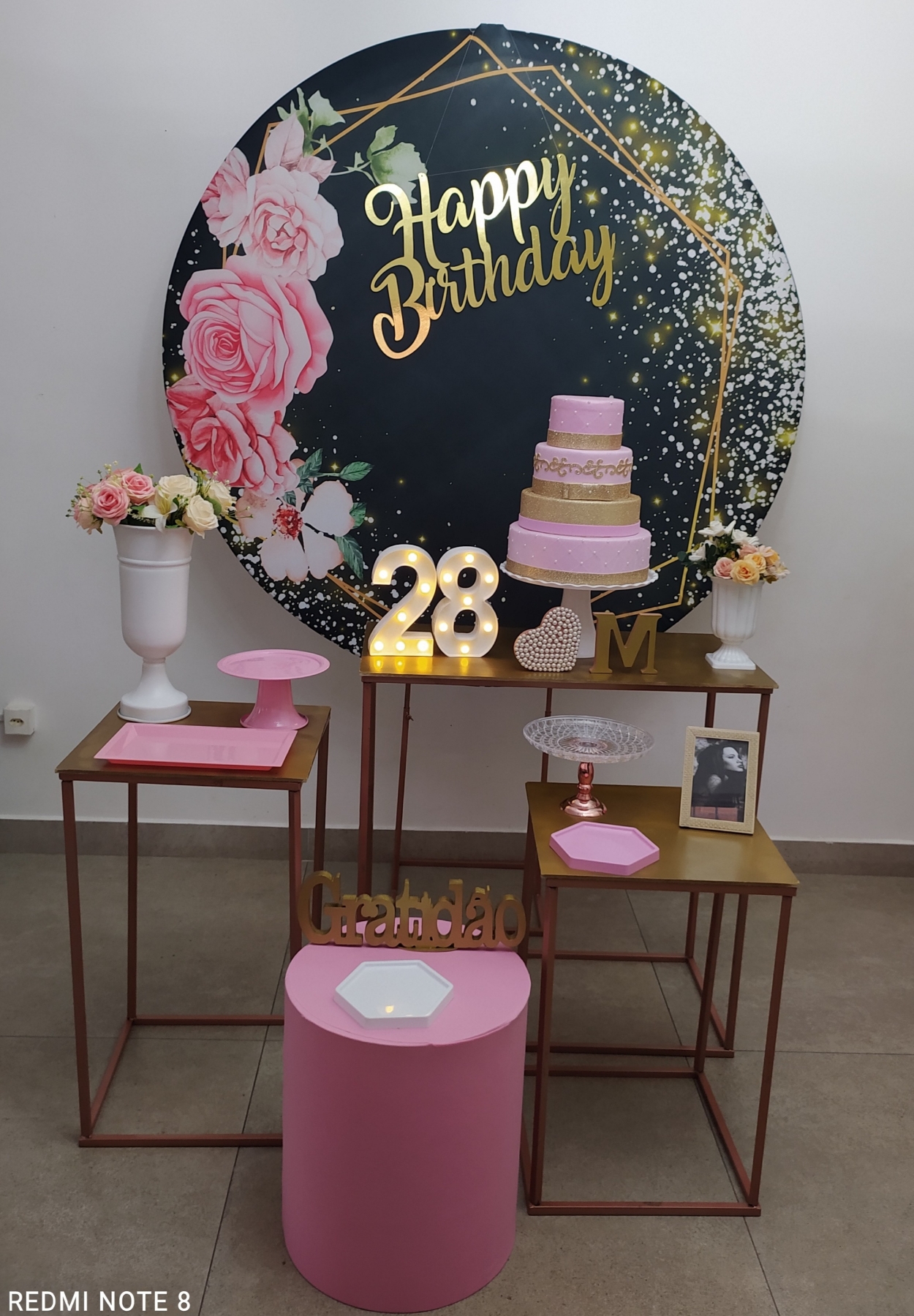 Floral Fundo Preto Kit Ouro I