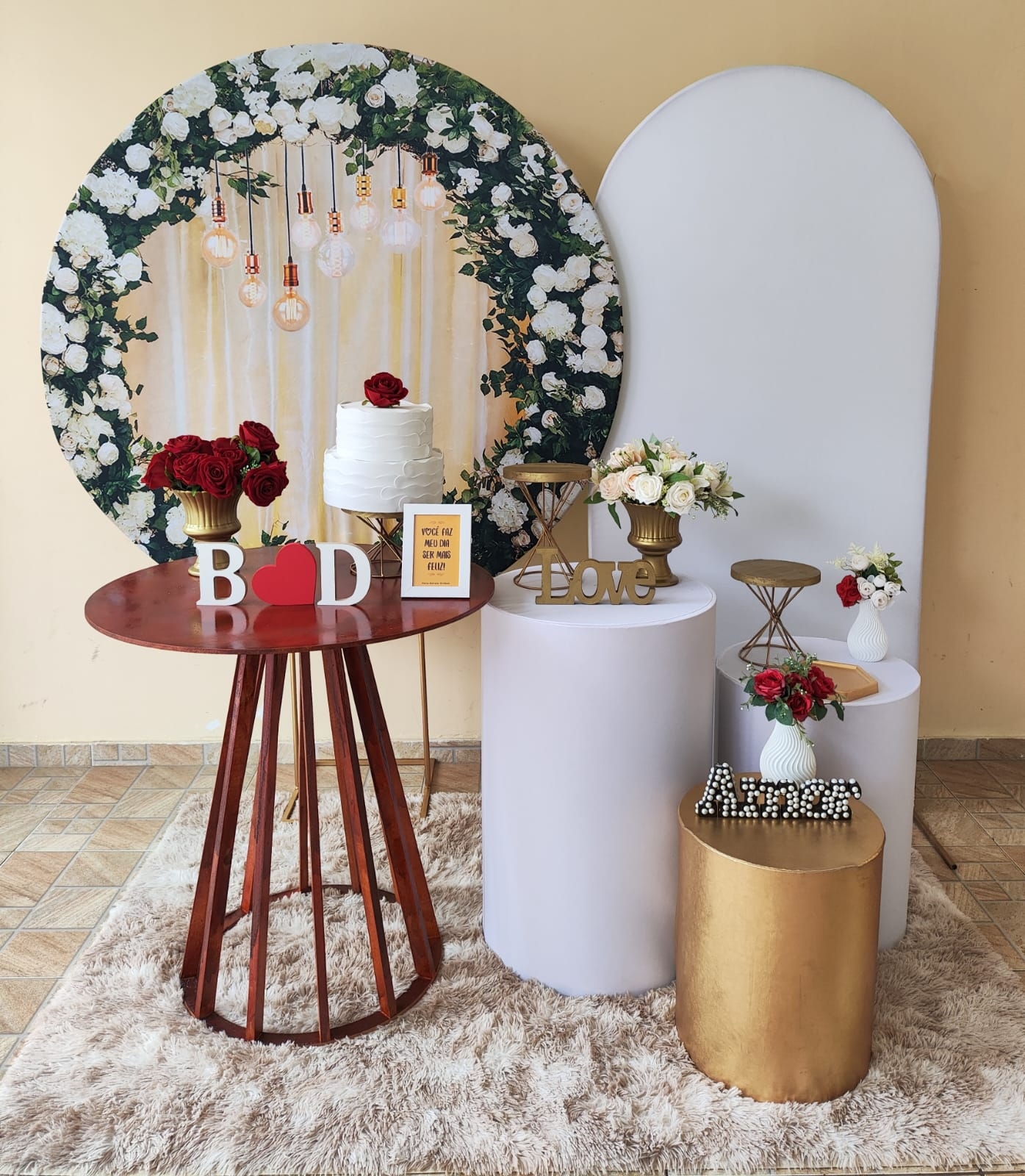 Casamento e Noivado Floral Verde e Branco Kit