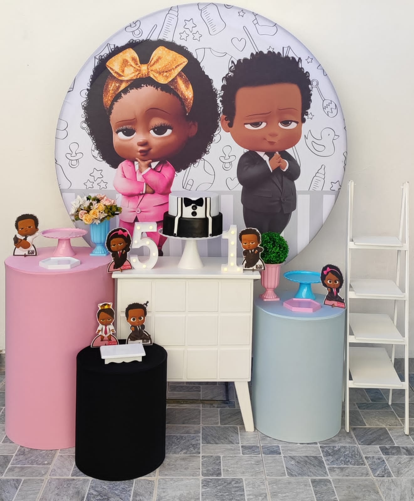 Chefinho e chefinha morenos Ouro