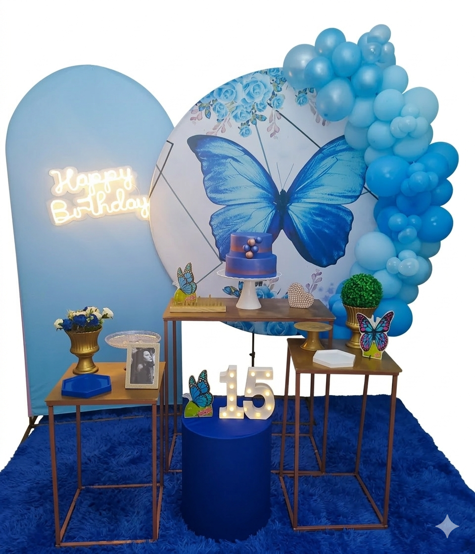 Borboleta Azul Kit Diamante III