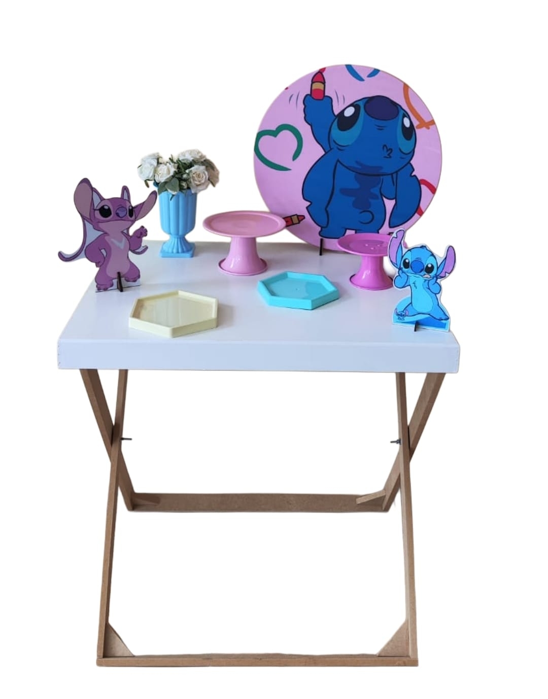 Angel, Lilo e Stitch Corações Mini Kit + Mesa