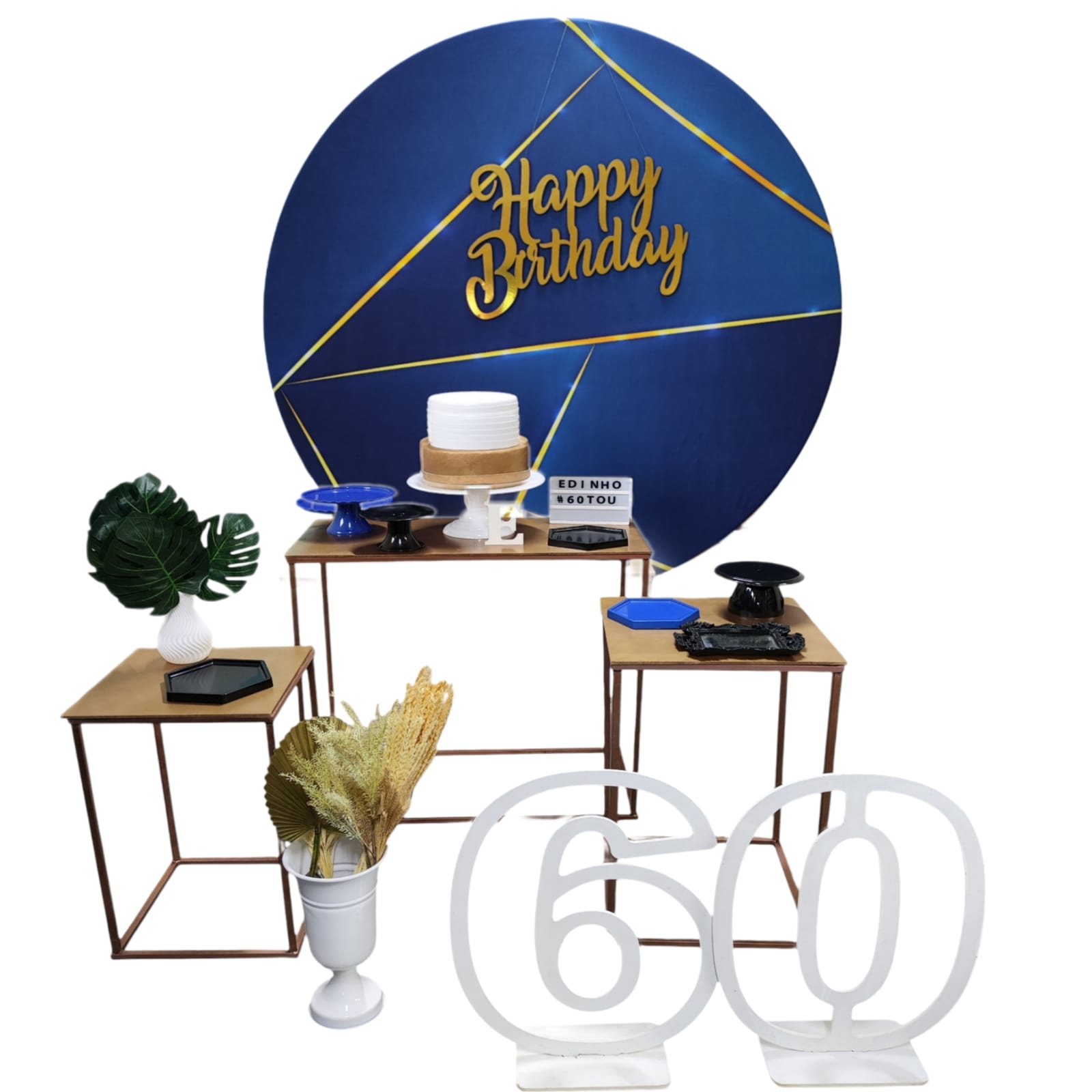 Azul Escuro com Dourado Kit Ouro